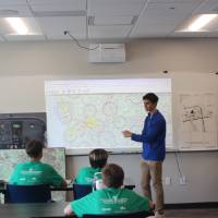 Students learn about flight navigation at West Michigan Aviation Academy